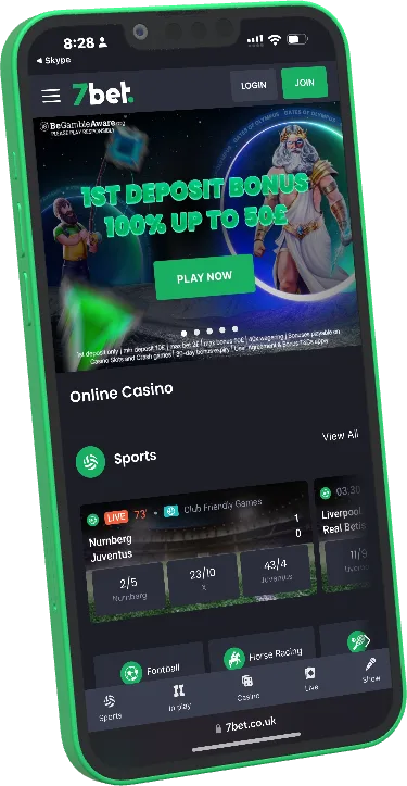 7Bet mobile website reference image
