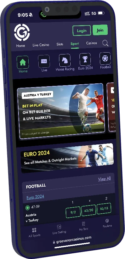 Grosvenor mobile website reference image