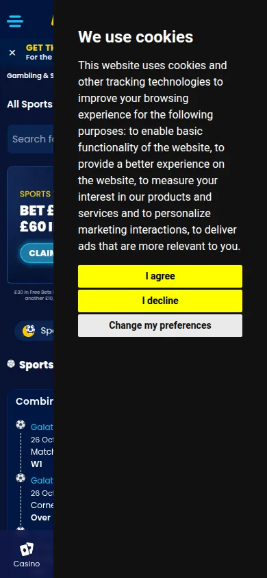 Highbet mobile website reference image