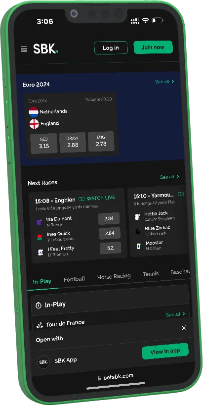 SBK mobile website reference image
