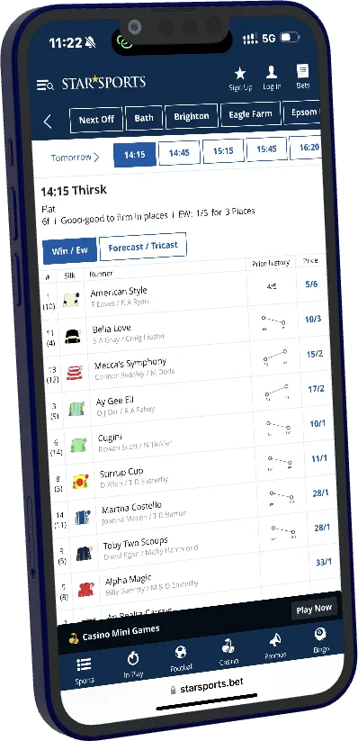 Star Sports mobile website reference image